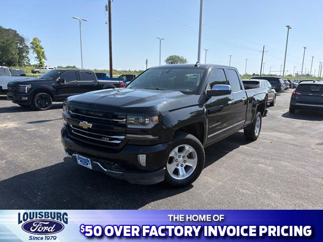 Black 2016 Chevrolet Silverado 1500 Pickup Truck Four-Wheel Drive 6-Speed Automatic Overdrive