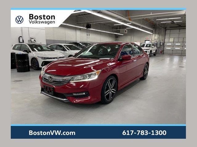 Red 2016 Honda Accord Sport Sedan Front-Wheel Drive Continuously Variable Transmission