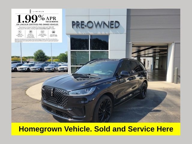 Infinite Black Metallic Clearcoat 2025 Lincoln Aviator SUV / Crossover All-Wheel Drive Automatic