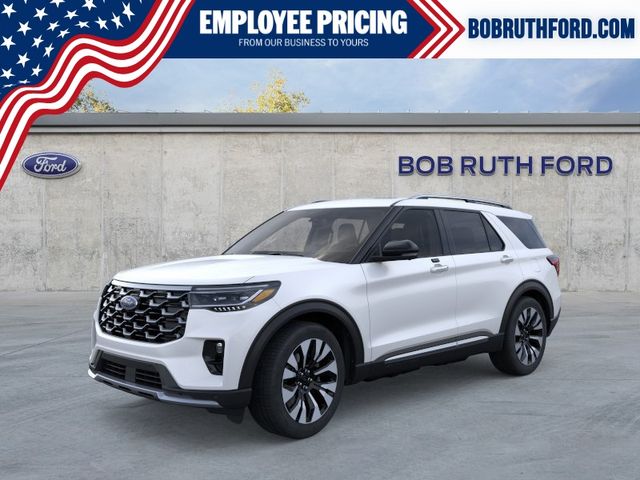 Star White Metallic Tri-Coat 2026 Ford Explorer Platinum AWD SUV / Crossover All-Wheel Drive Automatic