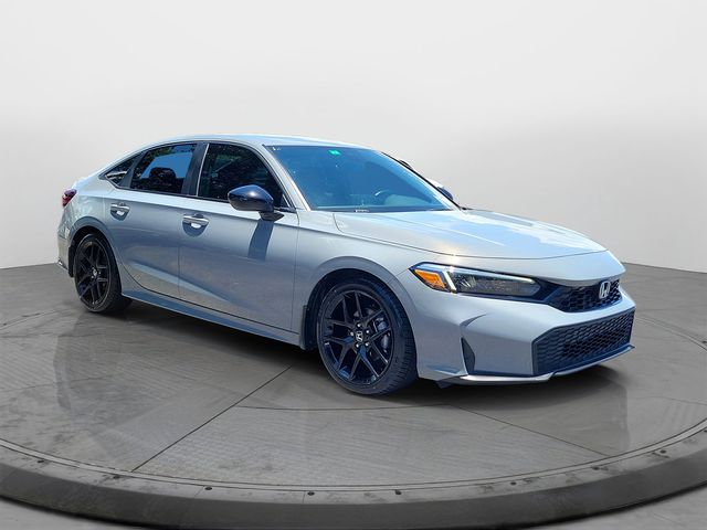 Urban Gray Pearl 2025 Honda Civic Sedan Front-Wheel Drive Continuously Variable Transmission