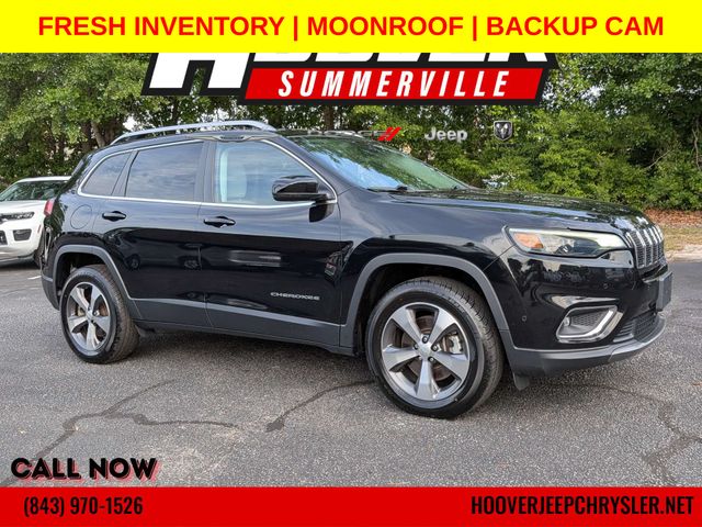 Diamond Black Crystal Pearlcoat 2021 Jeep Cherokee SUV / Crossover Four-Wheel Drive 9-Speed Automatic