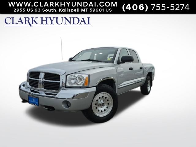 Bright Silver Metallic 2005 Dodge Dakota Pickup Truck Four-Wheel Drive 5-Speed Automatic