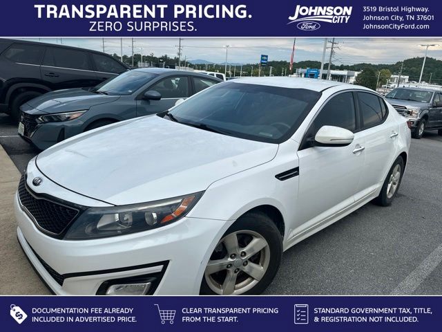Snow White Pearl 2015 Kia Optima Sedan Front-Wheel Drive 6-Speed Automatic