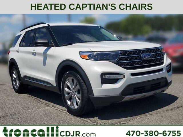 White Metallic 2023 Ford Explorer SUV / Crossover Rear-Wheel Drive Automatic