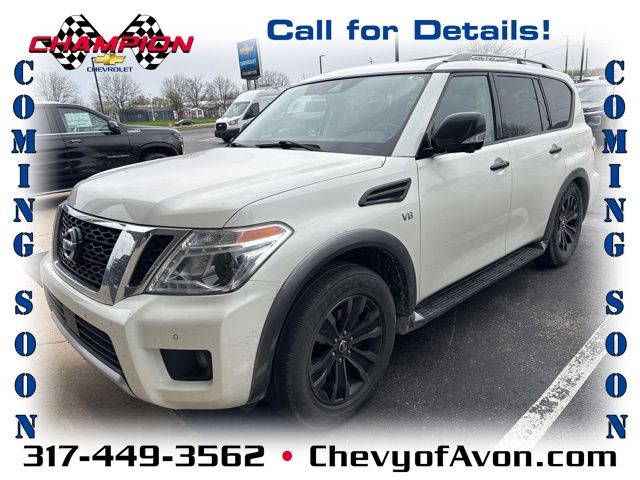 Pearl White 2018 Nissan Armada Platinum 4WD SUV / Crossover Four-Wheel Drive 7-Speed Automatic