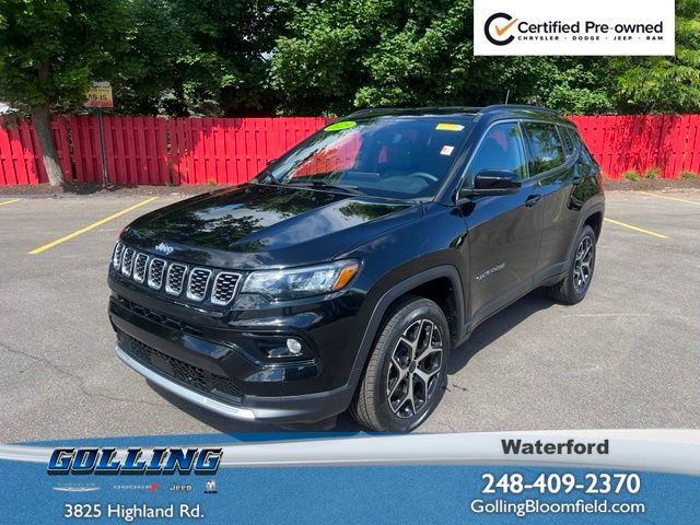 Diamond Black Crystal Pearlcoat 2025 Jeep Compass SUV / Crossover Four-Wheel Drive 8-Speed Automatic