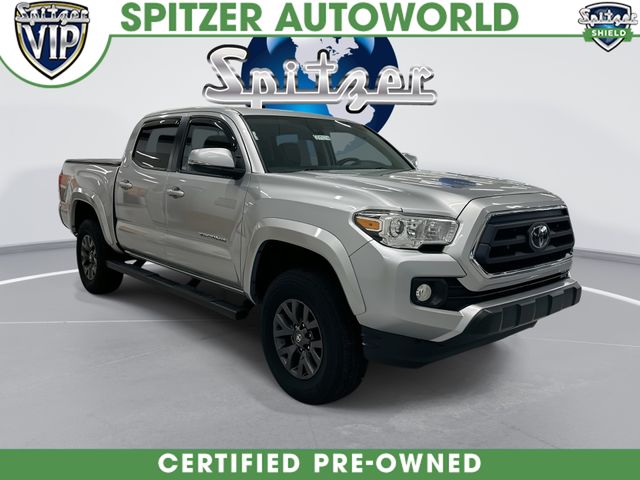 Celestial Silver Metallic 2023 Toyota Tacoma SR5 V6 Double Cab 4WD Pickup Truck Four-Wheel Drive 6-Speed Automatic