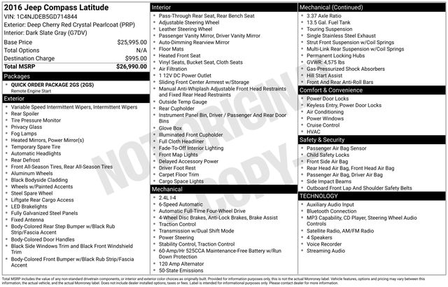 2016 Jeep Compass Latitude - Main Image