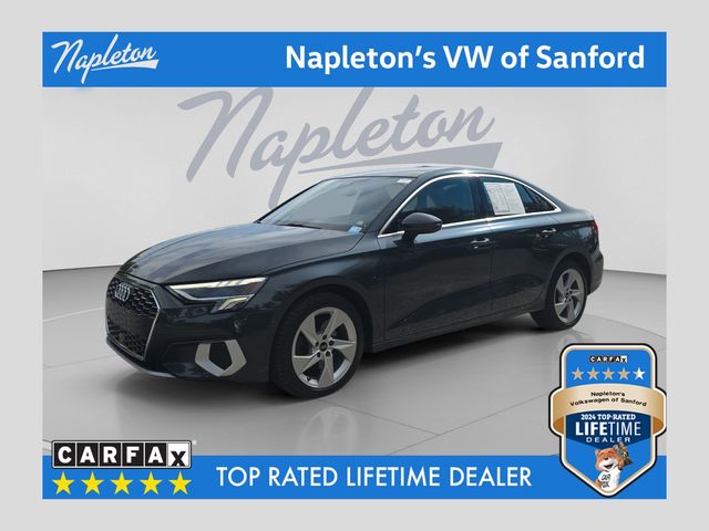 Gray Metallic 2023 Audi A3 Sedan Front-Wheel Drive 7-Speed Automatic