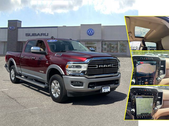 Delmonico Red Pearlcoat 2021 RAM 2500 Laramie Crew Cab 4WD Pickup Truck Four-Wheel Drive 6-Speed Automatic