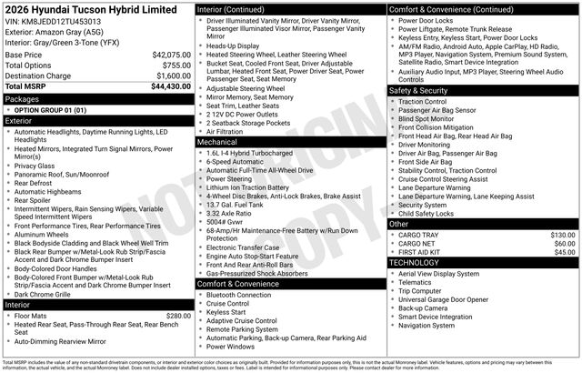 New 2026 Hyundai Tucson Hybrid For Sale in Indianapolis, IN