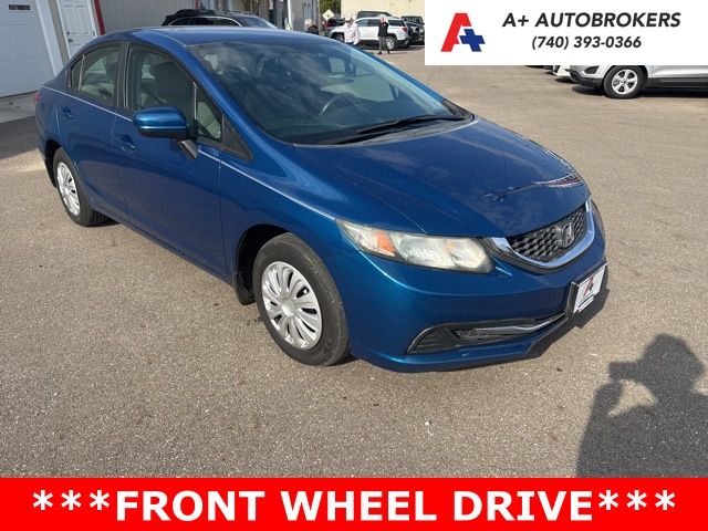 Blue 2015 Honda Civic LX Sedan Front-Wheel Drive Continuously Variable Transmission