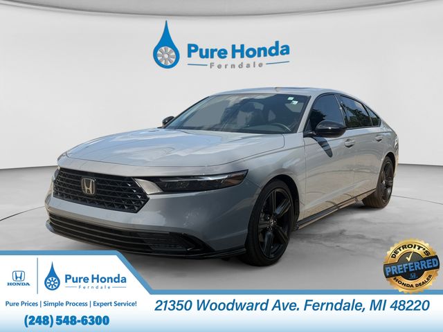Urban Gray Pearl 2025 Honda Accord Hybrid Sedan Front-Wheel Drive Continuously Variable Transmission