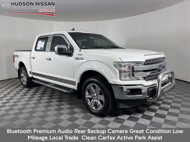 White Metallic 2020 Ford F-150 Lariat SuperCrew 4WD Pickup Truck Four-Wheel Drive Automatic