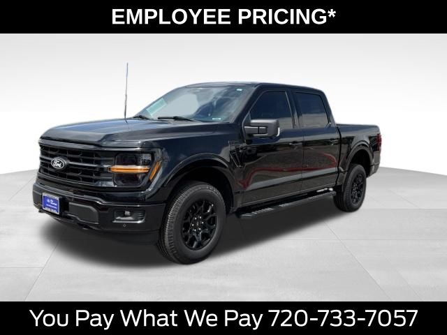 Black 2024 Ford F-150 XLT SuperCrew 4WD Pickup Truck Four-Wheel Drive Automatic