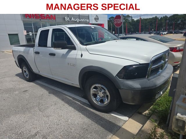 Bright White Clearcoat/Mineral Gray Metallic CC 2010 Dodge RAM 1500 Pickup Truck Four-Wheel Drive 5-Speed Automatic