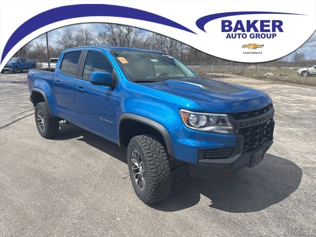 Blue 2022 Chevrolet Colorado ZR2 Crew Cab 4WD Pickup Truck Four-Wheel Drive 8-Speed Automatic