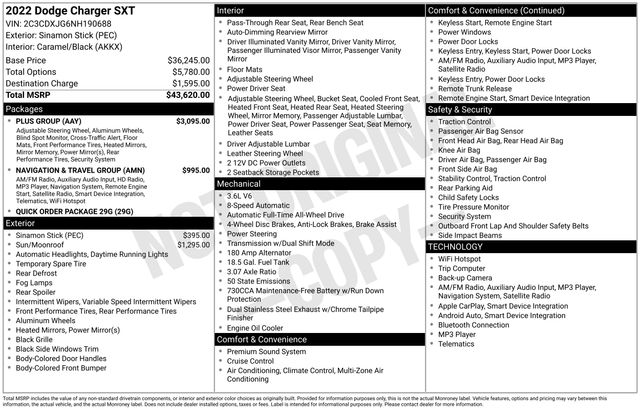 used 2022 Dodge Charger car, priced at $23,829