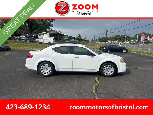 Bright White Clearcoat 2014 Dodge Avenger Sedan Front-Wheel Drive 4-Speed Automatic