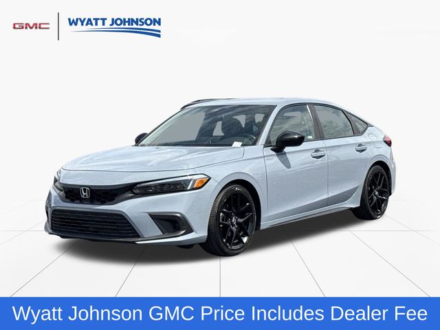 Gray 2022 Honda Civic Hatchback Sport FWD Hatchback Front-Wheel Drive Continuously Variable Transmission