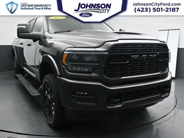 Gray (Granite Crystal Metallic Clearcoat) 2023 RAM 3500 Limited Mega Cab 4WD Pickup Truck Four-Wheel Drive 6-Speed Automatic