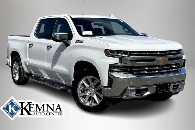Summit White 2021 Chevrolet Silverado 1500 LTZ Crew Cab 4WD Pickup Truck Four-Wheel Drive Automatic