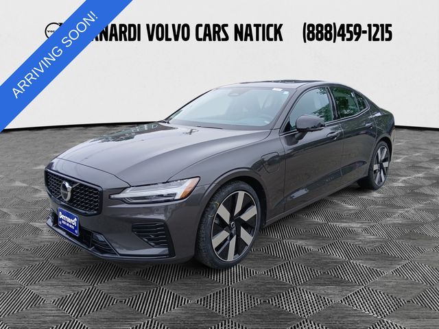 Gray (Platinum Grey Metallic) 2025 Volvo S60 Recharge T8 Ultra eAWD Sedan All-Wheel Drive Automatic
