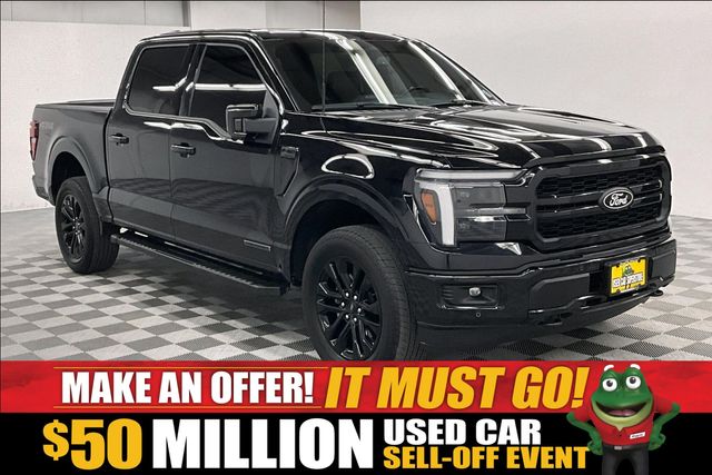 Agate Black Metallic 2025 Ford F-150 Pickup Truck Four-Wheel Drive 10-Speed Automatic