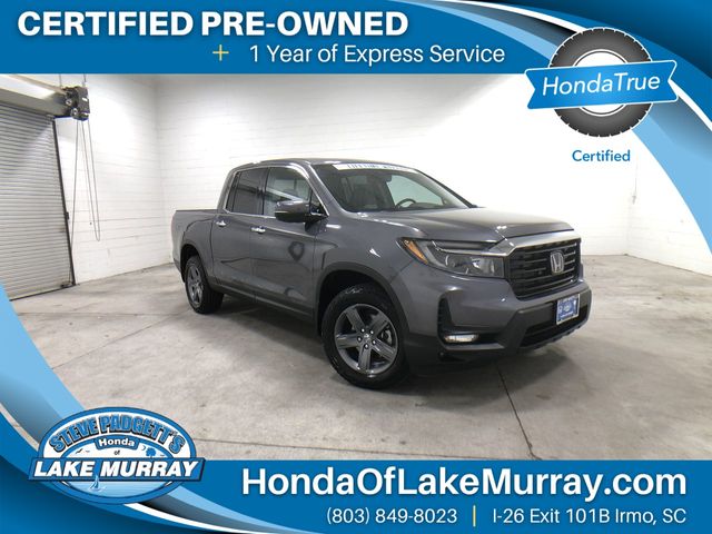 Gray (Modern Steel) 2022 Honda Ridgeline RTL-E AWD Pickup Truck All-Wheel Drive 9-Speed Automatic