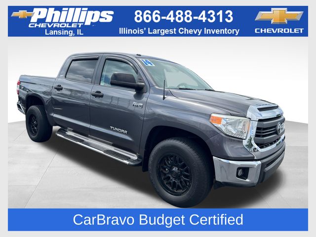 Magnetic Gray Metallic 2014 Toyota Tundra SR5 CrewMax 5.7L FFV 4WD Pickup Truck Four-Wheel Drive 6-Speed Automatic Overdrive