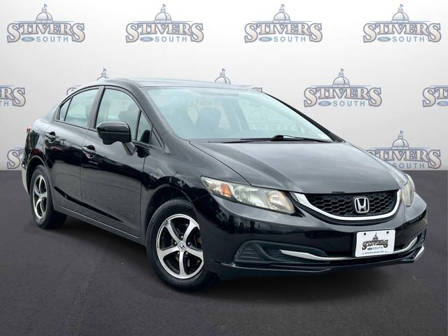 Black 2015 Honda Civic SE Sedan Front-Wheel Drive Continuously Variable Transmission