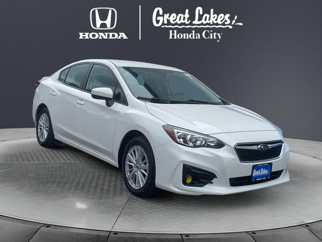 Crystal White Pearl 2018 Subaru Impreza Sedan All-Wheel Drive Continuously Variable Transmission
