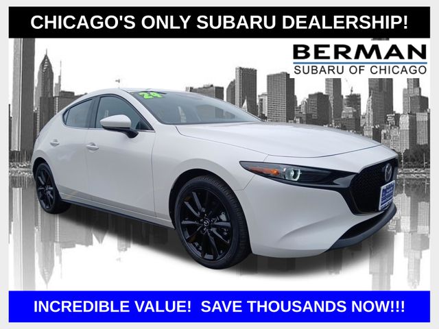 Snowflake White Pearl Mica 2024 Mazda MAZDA3 2.5 S Premium Hatchback FWD Hatchback Front-Wheel Drive 6-Speed Manual