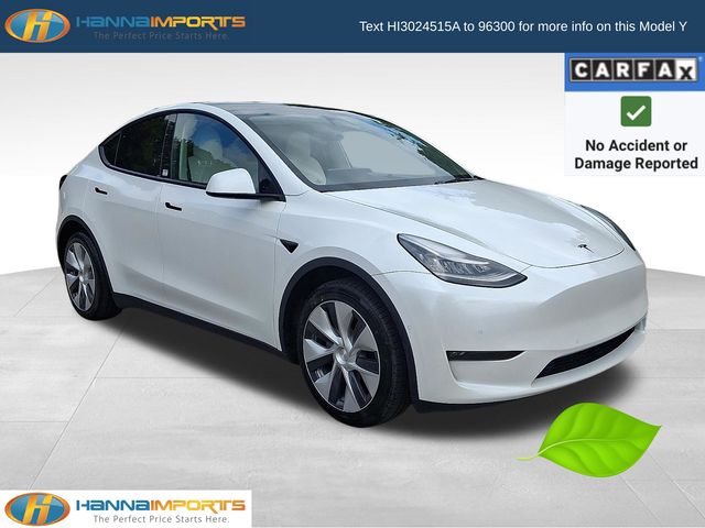 Pearl White Multi-Coat 2021 Tesla Model Y SUV / Crossover All-Wheel Drive 1-Speed Automatic