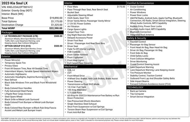 2023 Gravity Gray Kia Soul LX FWD Hatchback