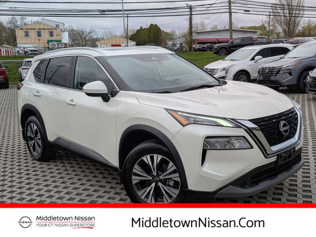 Pearl White Tricoat 2023 Nissan Rogue SV AWD SUV / Crossover All-Wheel Drive Continuously Variable Transmission