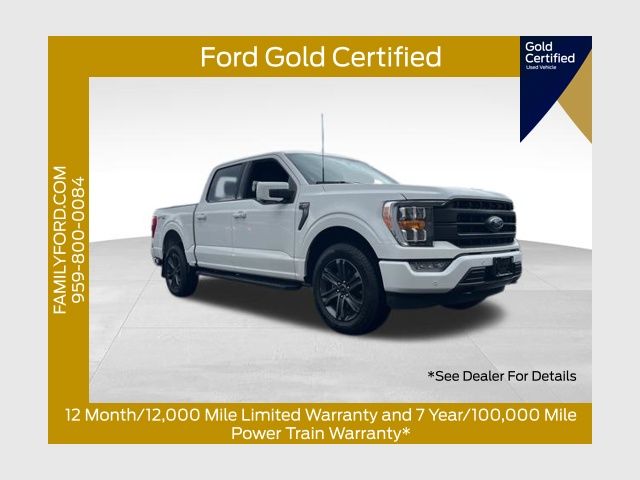White Metallic 2023 Ford F-150 Lariat SuperCrew 4WD Pickup Truck Four-Wheel Drive Automatic
