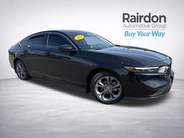 Crystal Black Pearl 2024 Honda Accord EX FWD Sedan Front-Wheel Drive Continuously Variable Transmission