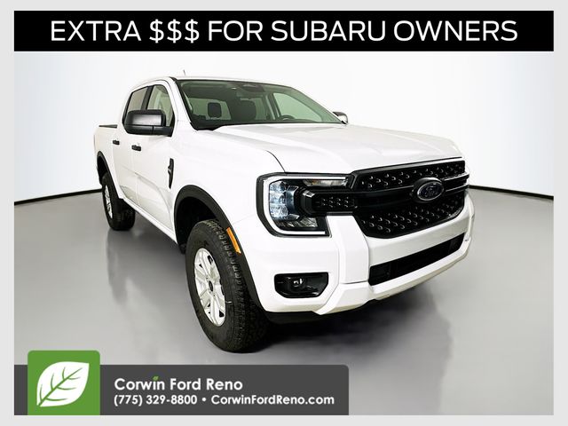 Oxford White 2025 Ford Ranger XL SuperCrew 4WD Pickup Truck Four-Wheel Drive Automatic