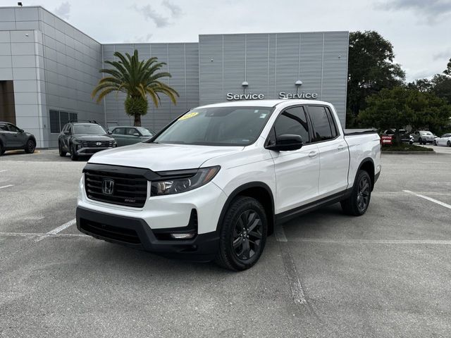 White 2023 Honda Ridgeline Sport AWD Pickup Truck All-Wheel Drive 9-Speed Automatic