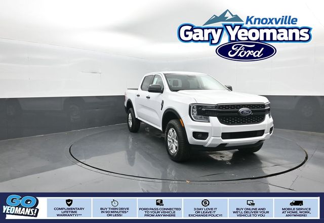 Oxford White 2025 Ford Ranger XL SuperCrew 4WD Pickup Truck Four-Wheel Drive Automatic