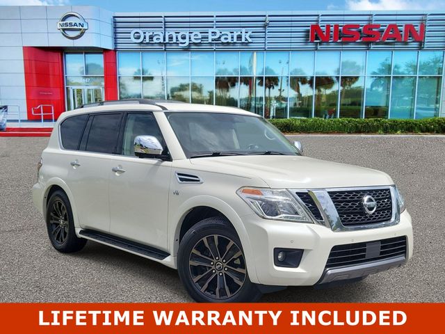 Pearl White 2020 Nissan Armada SUV / Crossover 4X2 7-Speed Automatic