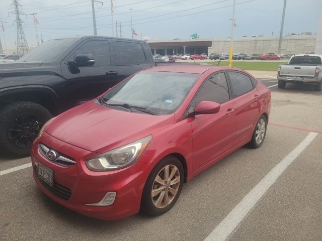 Boston Red 2012 Hyundai Accent Sedan Front-Wheel Drive 6-Speed Automatic Overdrive