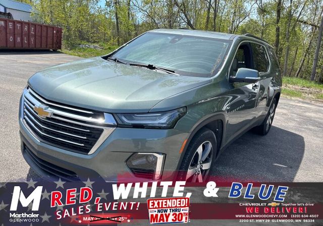 Silver Sage Metallic 2023 Chevrolet Traverse LT Leather AWD SUV / Crossover Four-Wheel Drive 9-Speed Automatic