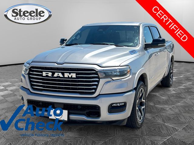 Billet Silver Metallic Clearcoat 2025 RAM 1500 Laramie Crew Cab RWD Pickup Truck 4X2 8-Speed Automatic