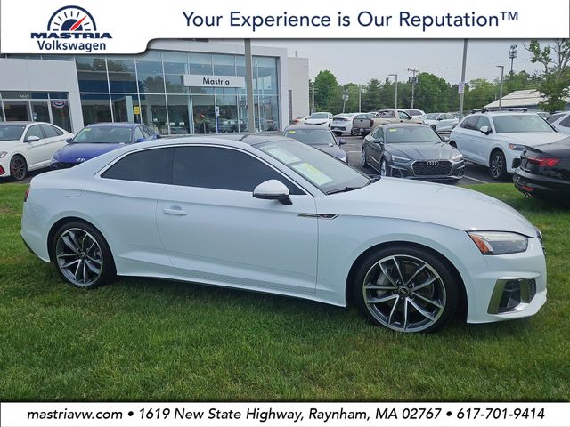 Glacier White 2023 Audi A5 Coupe All-Wheel Drive 7-Speed Automatic