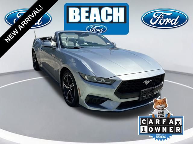 Iconic Silver Metallic 2024 Ford Mustang Convertible Rear-Wheel Drive Automatic