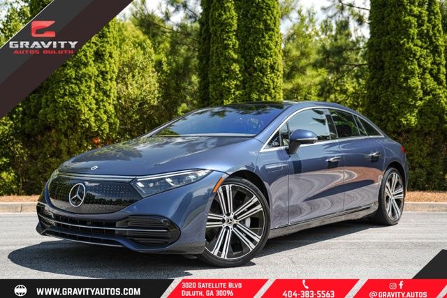 Blue 2022 Mercedes-Benz EQS Sedan Rear-Wheel Drive 1-Speed Automatic