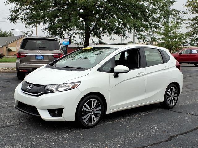 White 2017 Honda Fit Hatchback Front-Wheel Drive Continuously Variable Transmission
